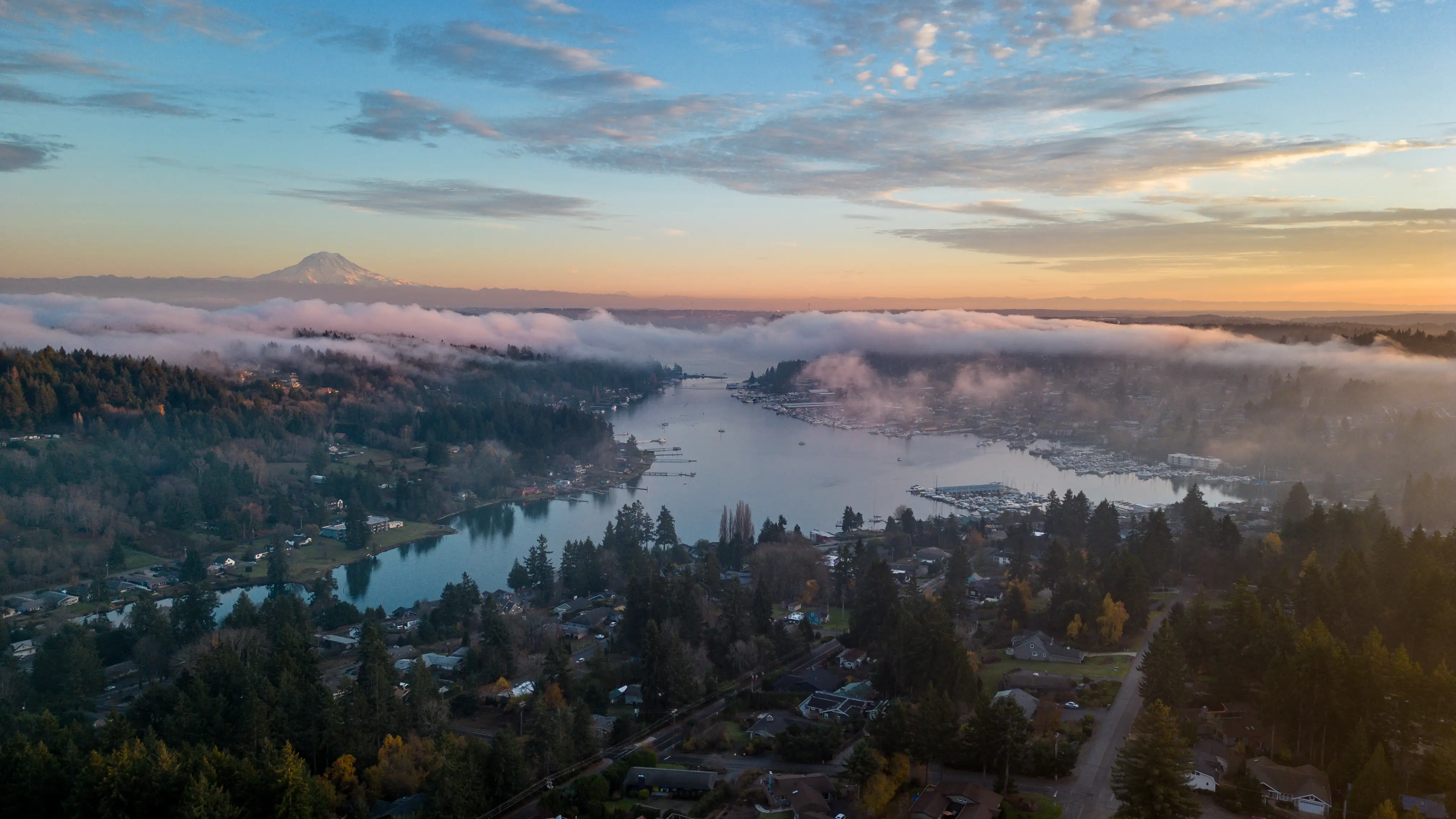 Scenic view of Gig Harbor, Washington